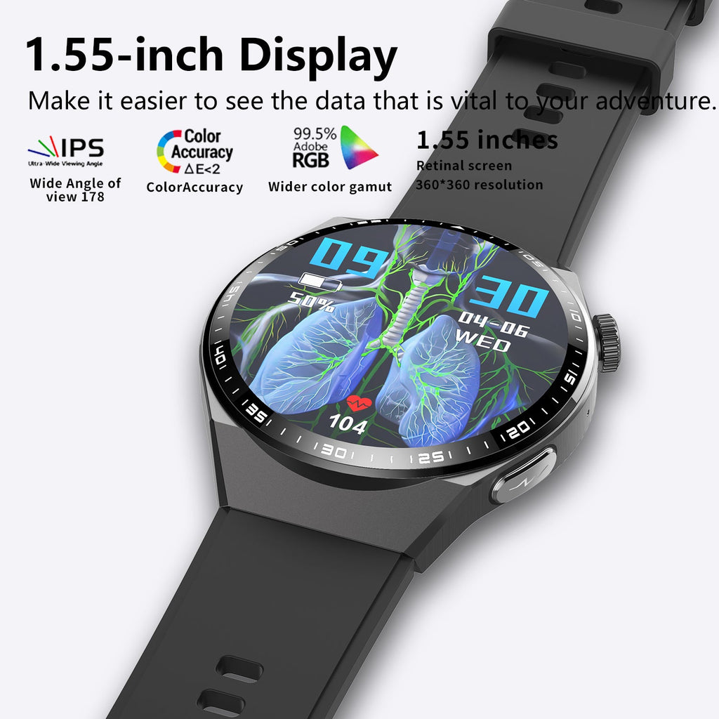 2025 New Accurate Measure ECG+PPG Smart Watch Men Full Touch Screen Sport Fitness Watches Bluetooth For Android ios Smartwatch